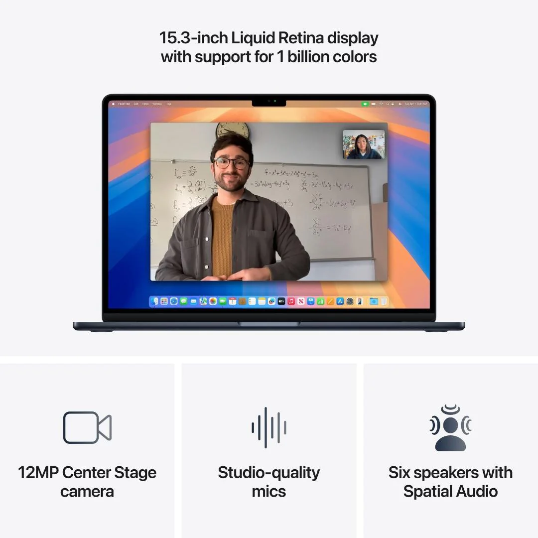 APPLE MACBOOK AIR 15INCH LAPTOP M4 CHIP BUILT FOR INTELLIGENCE 16GB MEMORY 256GB SSD,MIDNIGHT - Image 5