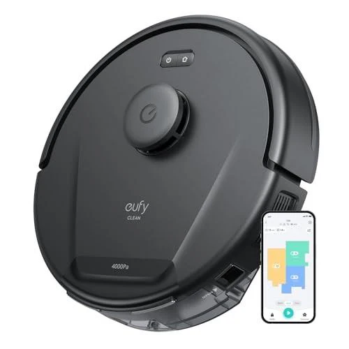 EUFY L50 ROBOTIC VACUUM CLEANER SELF EMPTY,BLACK,DAMAGED BOX - Image 2