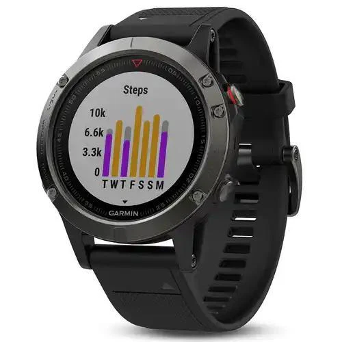 GARMIN FENIX 5 SMARTWATCH 47MM FIBER-REINFORCED POLYMER - SLATE GRAY WITH BLACK BAND - Image 2