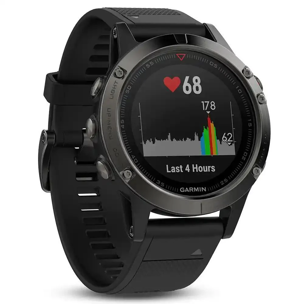 GARMIN FENIX 5 SMARTWATCH 47MM FIBER-REINFORCED POLYMER - SLATE GRAY WITH BLACK BAND - Image 3