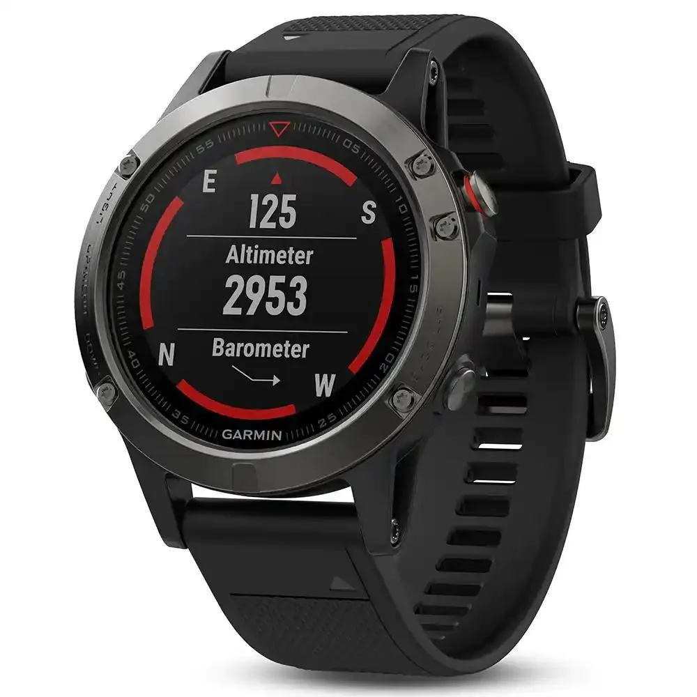 GARMIN FENIX 5 SMARTWATCH 47MM FIBER-REINFORCED POLYMER - SLATE GRAY WITH BLACK BAND - Image 4