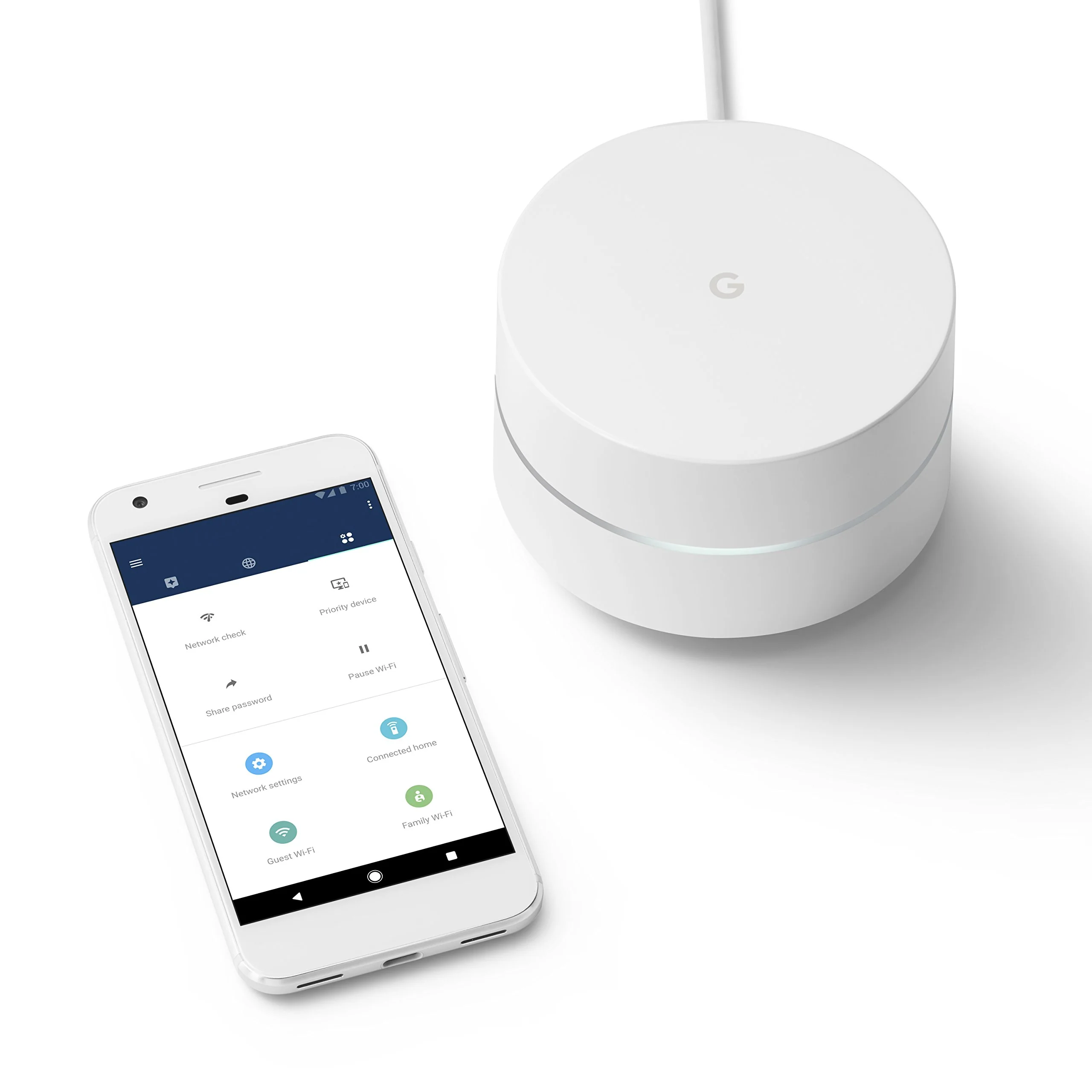 GOOGLE WIFI SOLUTION (SET OF 3) ROUTER REPLACEMENT FOR WHOLE HOME COVERAGE, WHITE - Image 3