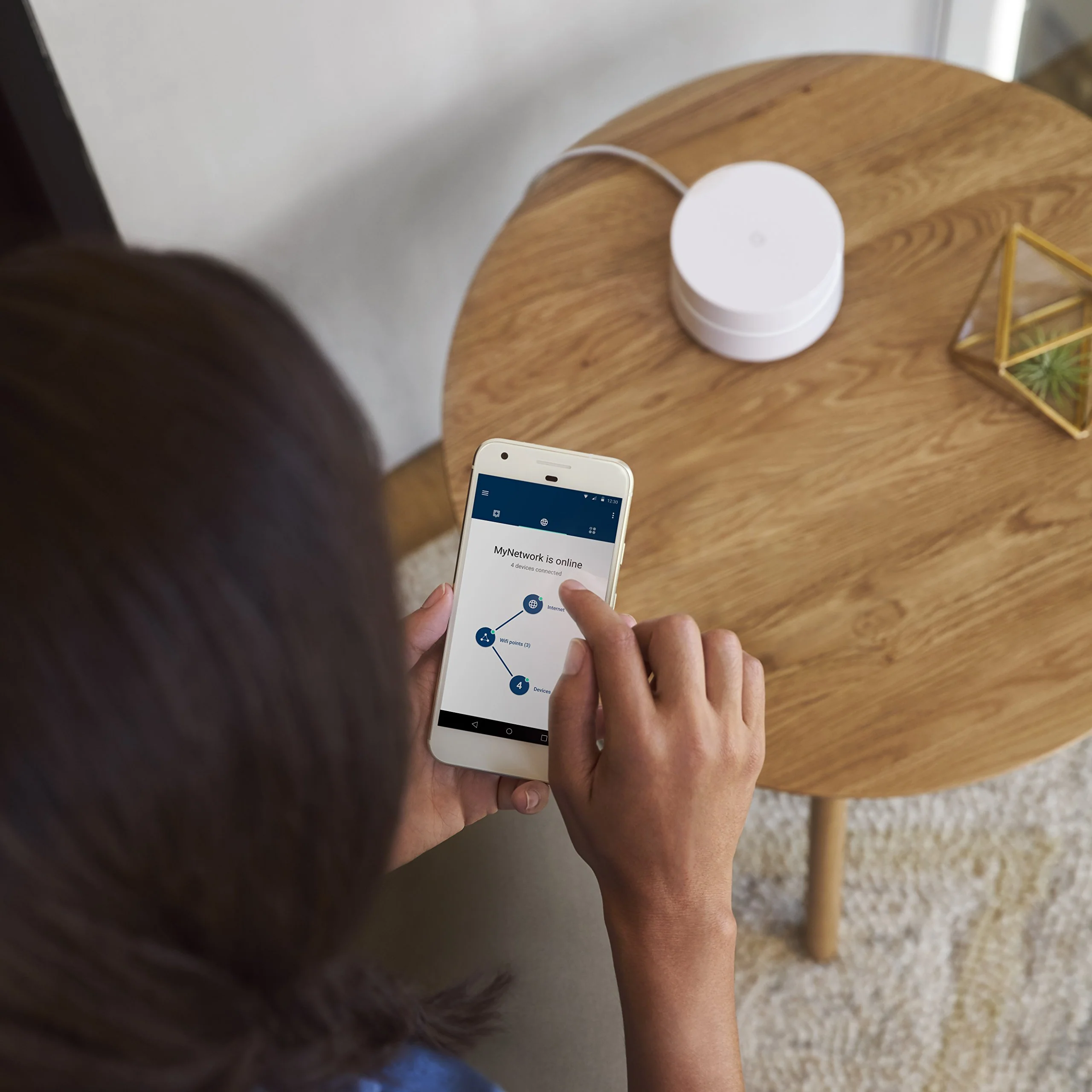 GOOGLE WIFI SOLUTION (SET OF 3) ROUTER REPLACEMENT FOR WHOLE HOME COVERAGE, WHITE - Image 5