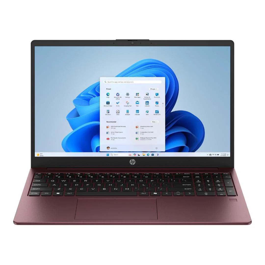 HP 15-FD0088WM 15.6"HD N200 4GB 128GB UFS W11,Glimmer Garnet - Image 2