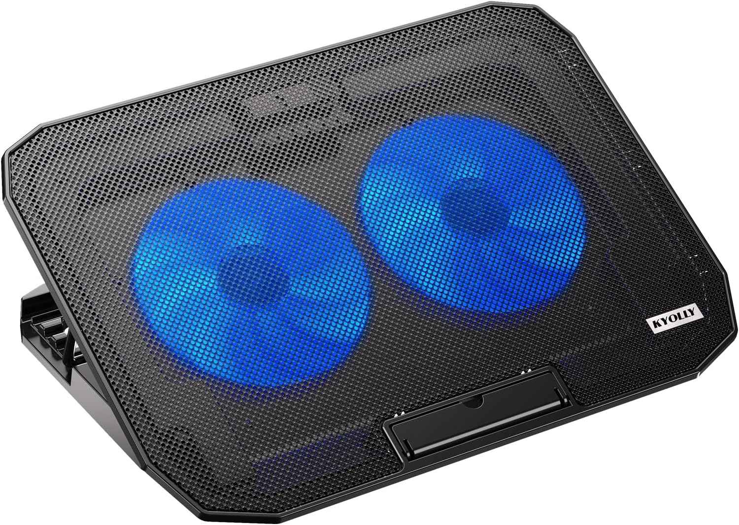 KYOLLY ULTRA SLIM LAPTOP COOLING PAD FOR 10-15.6,PORTABLE NOTEBOOK COOLER 2 QUIET BIG FAN, BLACK - Image 2