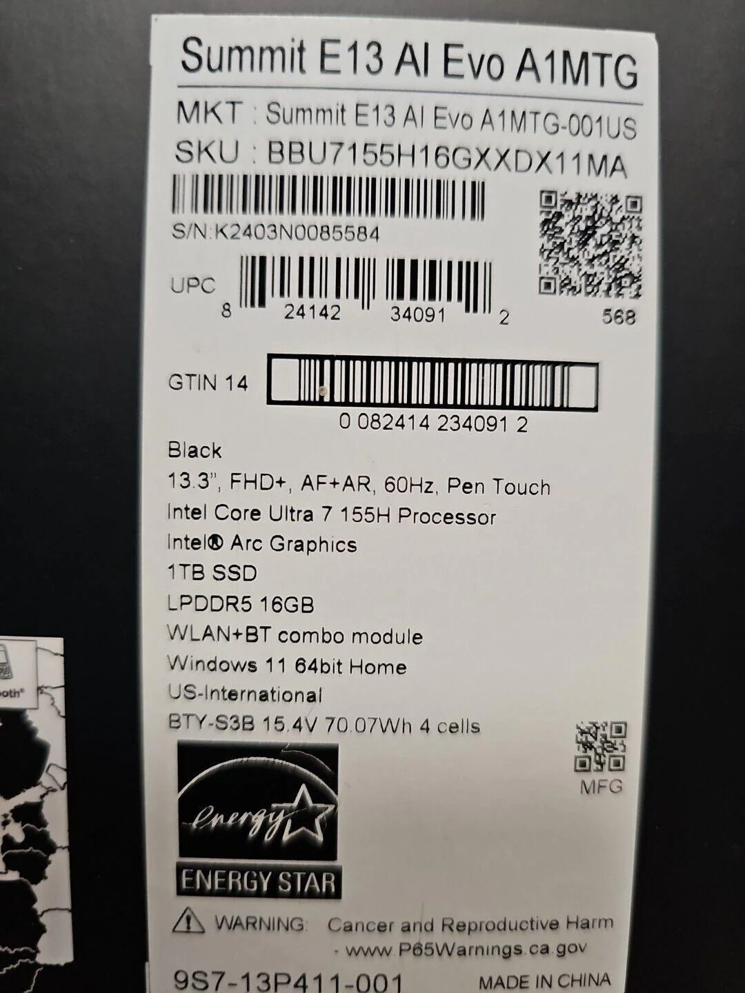 MSI SUMMIT E13 EVO 2IN1 13.3" TOUCH ULTRA 7-155H,16GB,1TB SSD W11 - Image 8