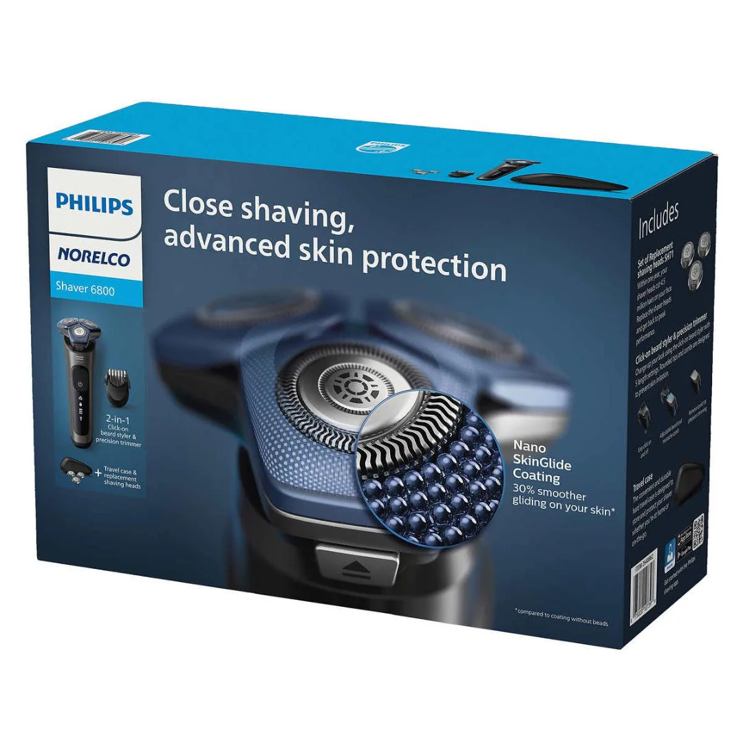 PHILIPS NORELCO SHAVER 6800 WITH SENSEIQ TECHNOLOGY SERIES 6000,BLACK - Image 2