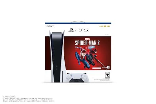 SONY PLAYSTATION 5 DISC CONSOLE  MARVEL S SPIDERMAN 2 BUNDLE, WHITE - Image 3